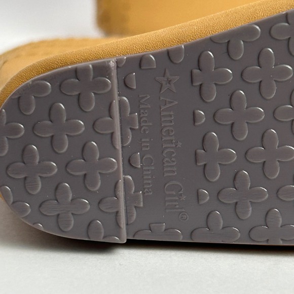 American Girl Doll Tan‎ Boots Green Butterfly Logo - Picture 6 of 6